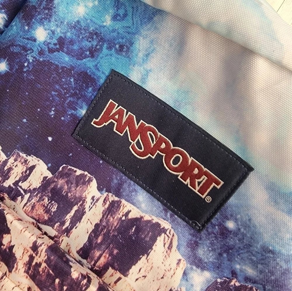 Jansport Kids Backpack - Blue, Purple, Red Landscape Print